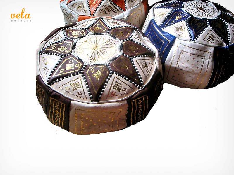 Puff de colores pequeño